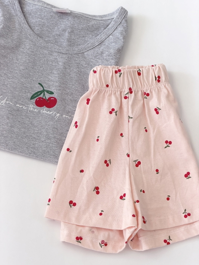 PIJAMA CEREZA GRIS
