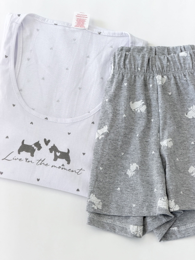PIJAMA PERRITOS GRIS