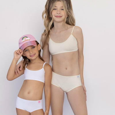 CONJUNTO TEENS MAREY BLANCO Y HUESO COD357