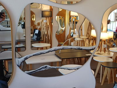 ESPEJO LAKE DECO RESINA 70X60 CM