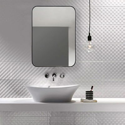 ESPEJO RECTANGULAR MARCO PVC 70X40 CM