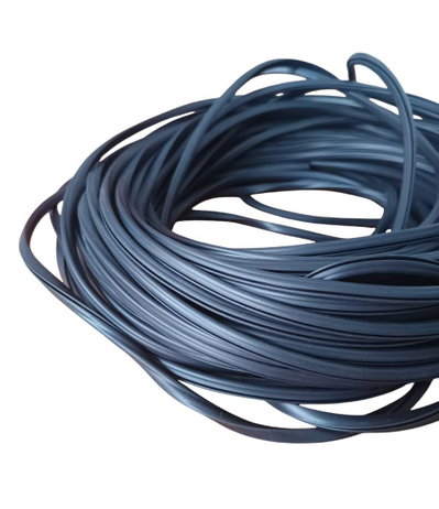 BURLETE PVC EN U PARA VIDRIO DE 3 Y 4 MM NEGRO
