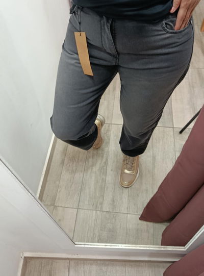 Jeans mom rigido 