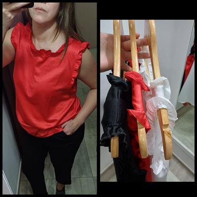 Musculosa raso vuelos 