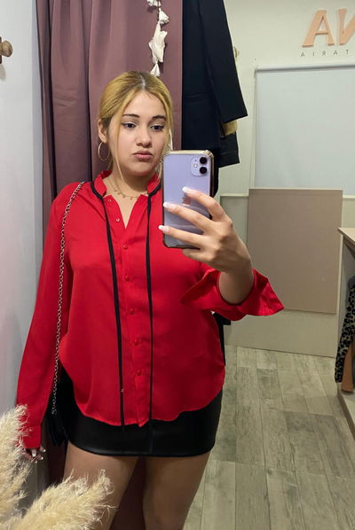 Camisa gasa con lazo