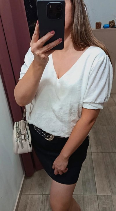 Blusa lino bordada 