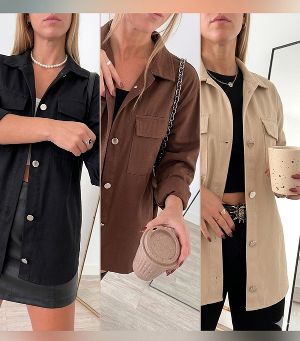 Chaqueta gabardina oversize 