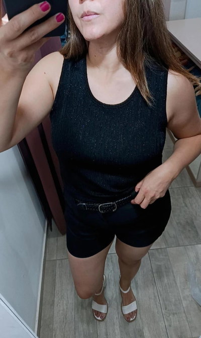 Musculosa brillos 
