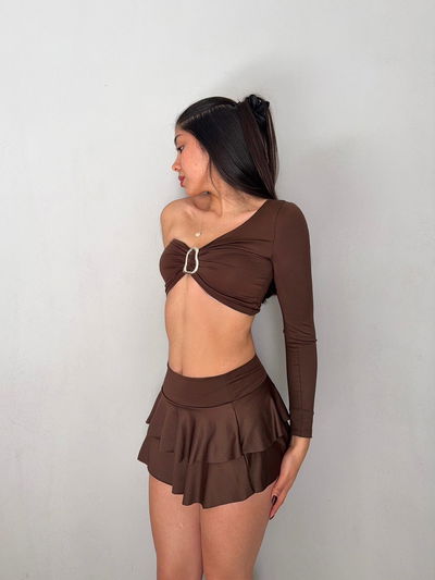 Top Amber Marrón. 