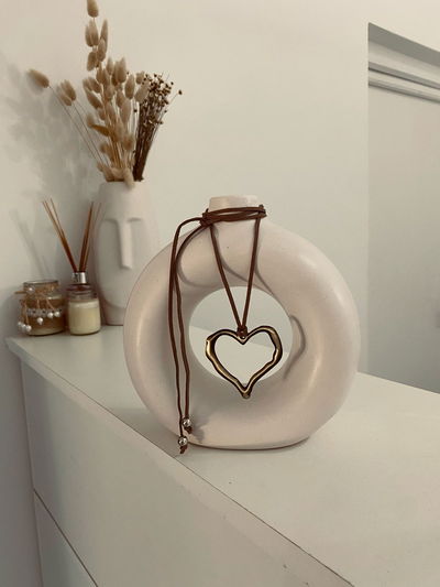 Collar Heart Marrón. 