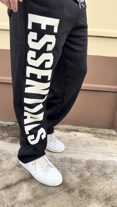 JOGGING ESSENTIALS OVER A black