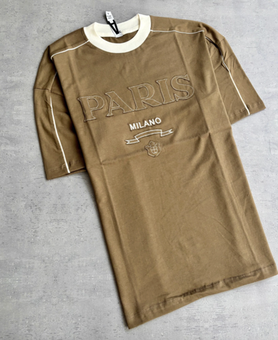 REMERA PARIS OVER BORDADA A