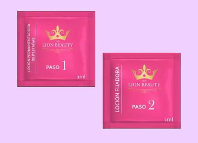 Pack de 10 monodosis de Lion Beauty paso 1 y 2
