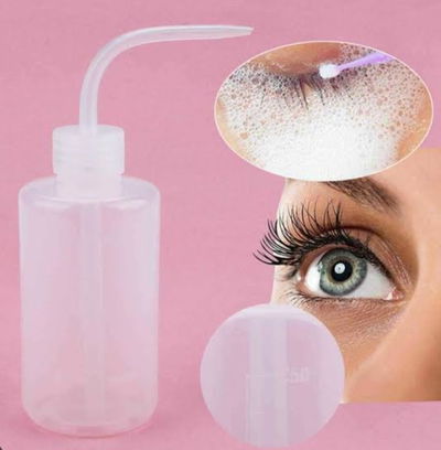 Botella pico blanco transparente 