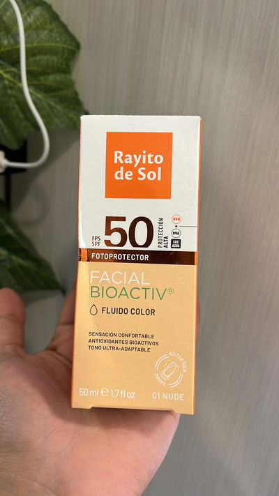 Protector solar de rayito de sol con color 50 ml 