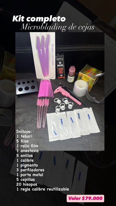 Kit completo de microblading NO INCLUYE DESCUENTO 