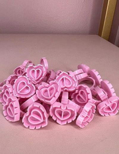 Anillos corazón para armado de abanico  