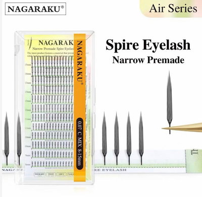 Pestañas nagaraku narrow spire fina 0,07D mix (8-15)