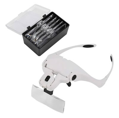 Lupa lente manualidades trabajos Luz led 5 Lentes aumento 