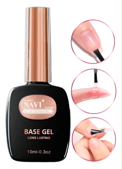 Base Coat Navi 10ml. Uñas Uv/led Semipermanente, Manicura