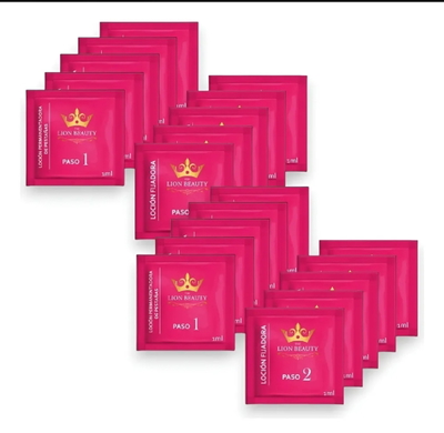 Pack de 10 monodosis de Lion Beauty paso 1 y 2 NO INCLUYE DESCUENTO 