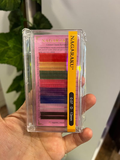 Pestañas nagaraku colores 🌈 0,07D 13mm