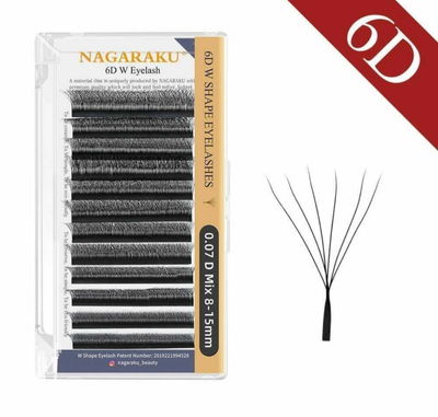 Pestañas Nagaraku tecnologícas 6D mix y largos unicos