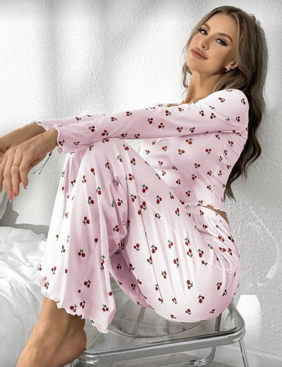 Pijama puntillas con botones 