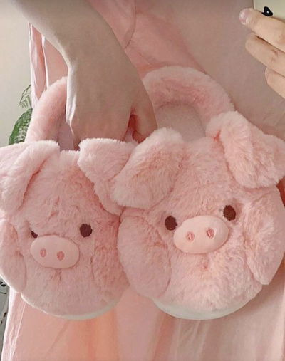 Pantuflas importadas diseño cerdito 
