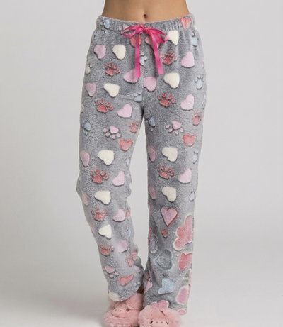 Pantalón polar soft luminoso huellitas