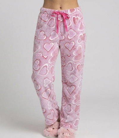 Pantalón polar soft luminoso corazones