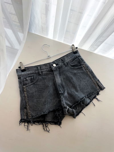 Short tiro medio con strass- 36
