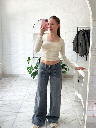 Wide leg - tiro bajo -  talle 36 al 44