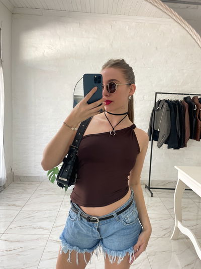 Top Mila - chocolate