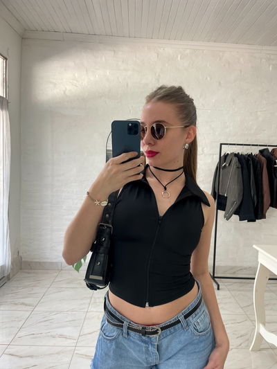 Top Zefora - negro