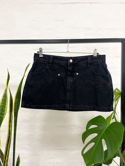 Mini con recortes tiro bajo - talle 42