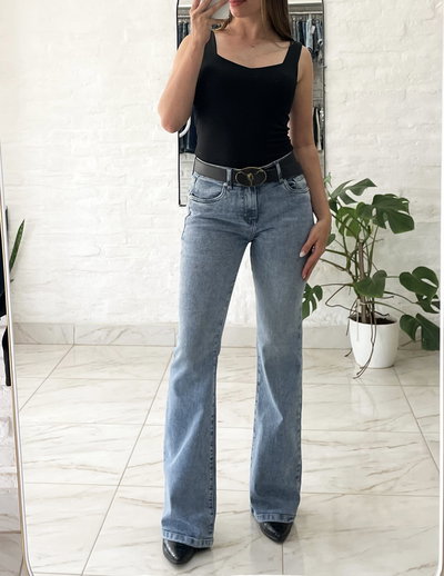 Jeans elastizado Oxford - tiro medio