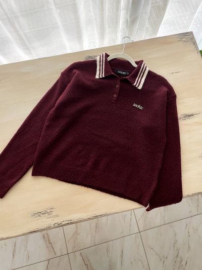 Suéter Polo de lana - talle M