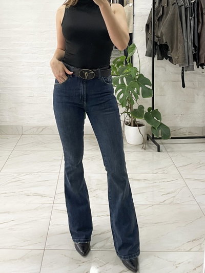 Jeans elastizado Oxford - tiro alto