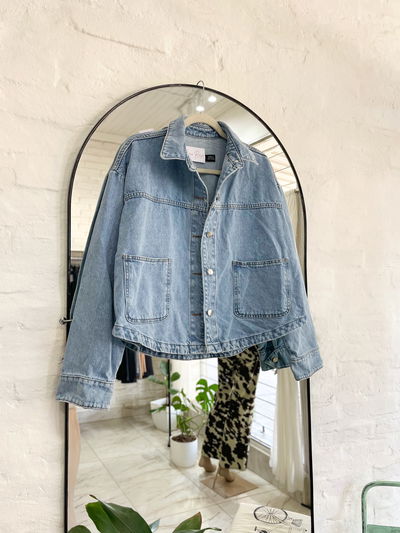 Camisaco Felicitas - celeste (talle M)
