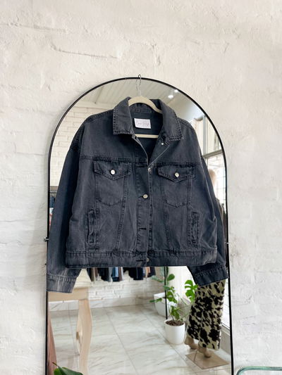Campera de jeans - gris (talle M/L)