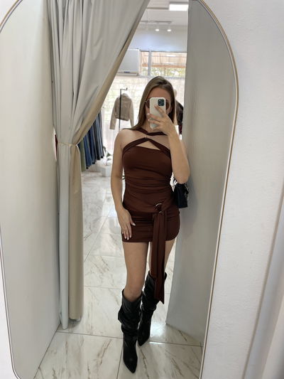 Vestido Lauren 2 - choco y negro