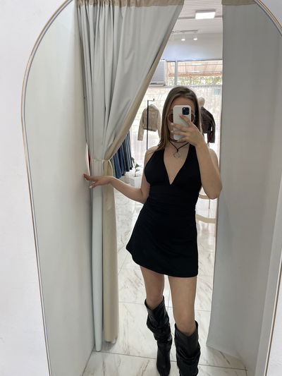 Vestido grezia - negro