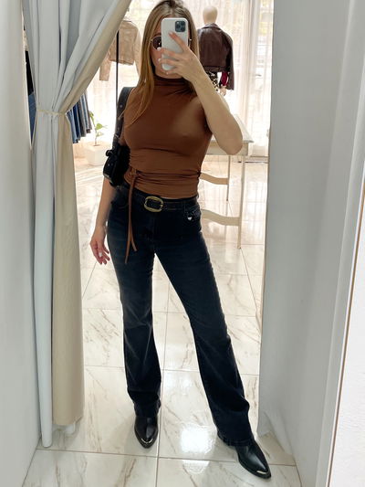 Jeans elastizado - tiro alto 