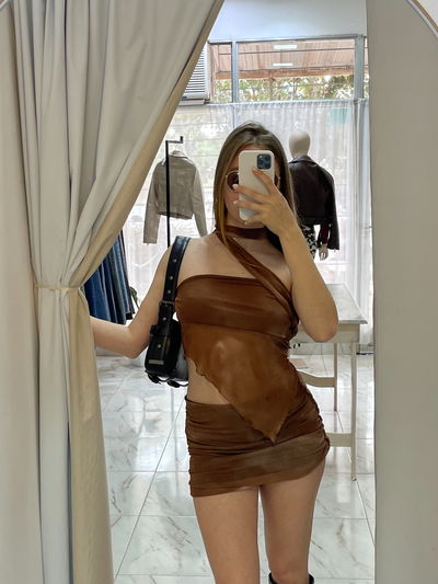 Strapless Mónaco - Microtul estampado 