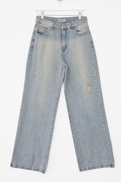 Jeans rigido y recto - tiro alto