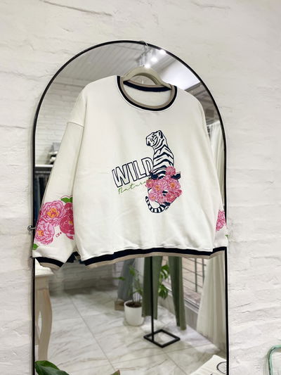 Buzo frisado estampado