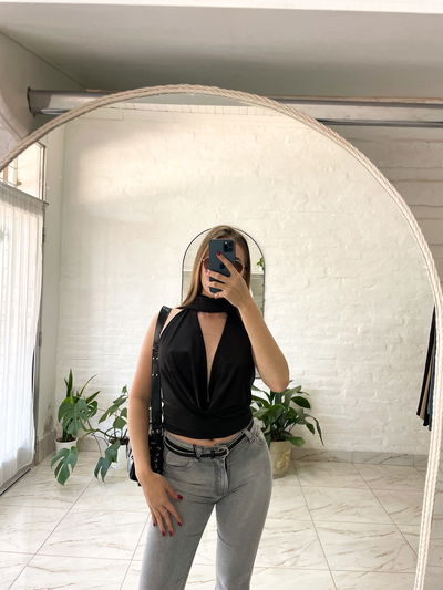 Top Santana - negro