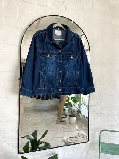 Campera de jeans oversize - azul