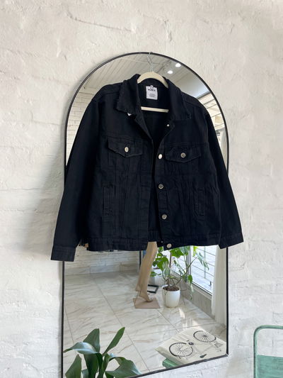 Campera de jeans oversize - negro 